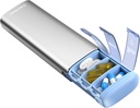 Vaydeer Metal Pill Organizer, boîte à pilules hebdomadaire de 7 jours, étui quotidien à pilules mignons de grande capacité pour suppléments, pilules, vitamines et médicaments (petit, livraison)