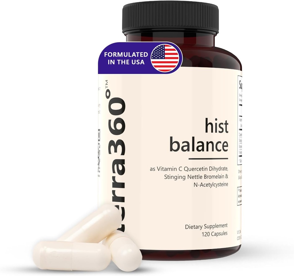 Enzymes digestifs pour les femmes hommes, Dao Suppléments histamine Blocker, Sting Nettles, Quercetin - Supplément de soutien immunitaire Histamine Digest & Antioxydant Supplément - 120 Capsules