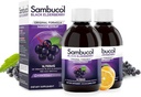 Sambucol Black Elderberry Sirop - Sambucus Sirop, Black Elderberry Liquid, Immune Support pour les enfants et les adultes, Antioxydants élevés, sans gluten - Formule originale, 7.8 Fl Oz, 2-Pack