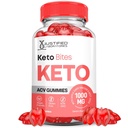 Laboratoires justifiés Keto Bites Keto ACV Gummies Advanced Formula 1000MG Keto Bites Keto Gummies vinaigre de cidre de pomme formulé avec du jus de pomme de grenade Poudre B12 Vegan Non OGM 60 Gummys