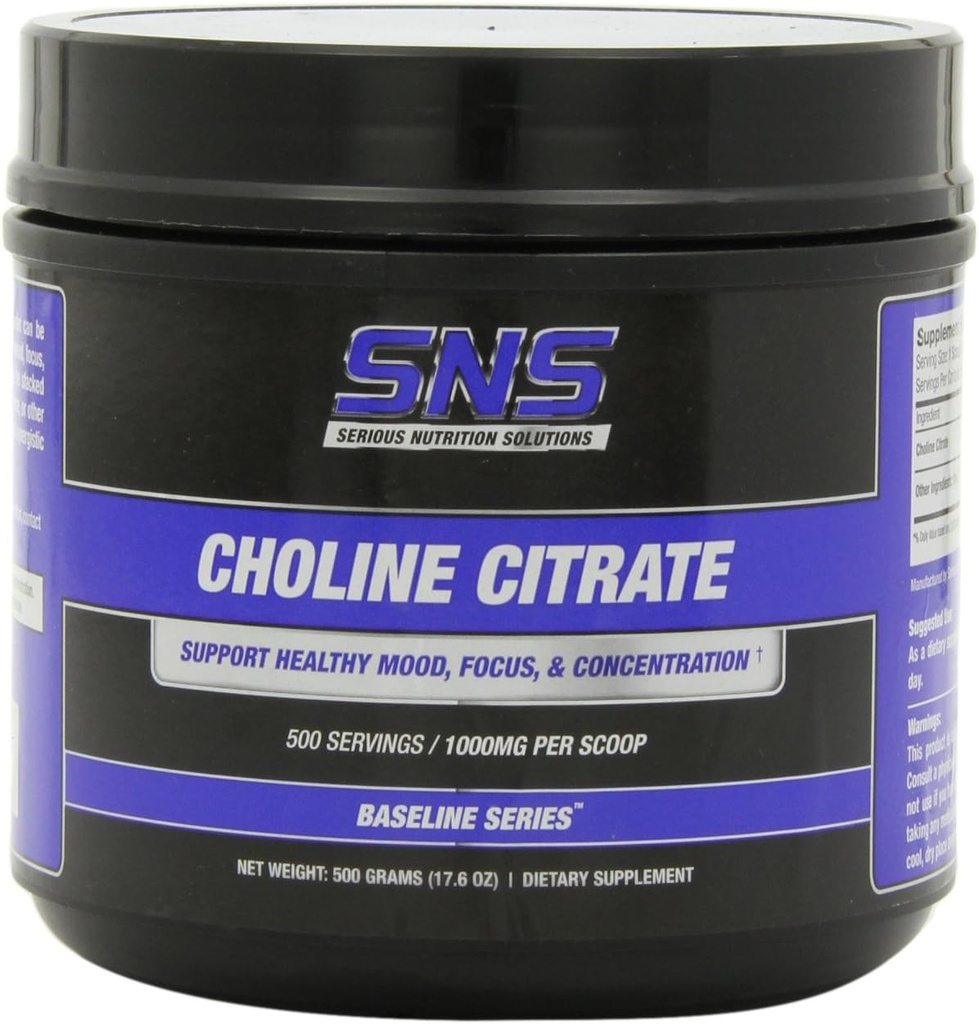 Solution nutritionnelle grave Choline Citrate Poudre, 500 grammes