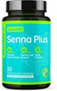 LuckTell Senna Plus 15-Day Cleanse - Gentle Gut Cleanse Detox for Women & Men with Senna, Cascara Sagrada, Psyllium Husk & MCT Oil, Nature Colon Cleanse with Probiotics, Made in USA,30 Capsules
