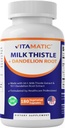 Vitamatic Milk Thistle 50:1 Extract 500mg, Dandelion Root 50:1 Extract 100mg, 180 Vegetarian Capsules, Non-GMO, Gluten Free