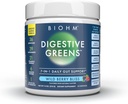 BIOHM Digestive Greens, Green Superfood Powder (7.4 Oz, 30 Servings) Immune & Gut Health Support with Antioxidants, Vitamins, Probiotics & Enzymes, Good Source of Fiber, Berry Flavor