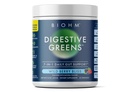 BIOHM Verts digestifs, poudre verte superalimentée (7.4 Oz, 30 portions) Immune & Gut Health Support with Antioxydants, Vitamines, Probiotiques et Enzymes, Bonne source de fibre, Arôme de Berry