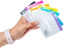 MUMI Mini Zipper Pouch Set – 7 petits sacs à fermeture éclair transparent réutilisables avec étiquettes critiquables pour le voyage, la médecine, le maquillage, les pilules, les petites pochettes d'organisateur cosmétique pour la Purse, Bureau, stockage en plastique