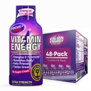 Vitamine Energy Focus+ Extra Strength Energy Shot Berry 48 Pack, 260mg Caféine naturelle, B-Vitamines, CoQ10, Acides aminés, Focus, Productivité et Clarté, Zéro sucre, Sans gluten, 1,93 fl oz