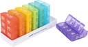 e-Pill 8 fois par jour x 7 jours hebdomadaire Pill Organizer, Vitamine and Medicine Box - Multicolore