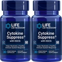 Prolongation de vie Cytokine Suppresseur avec EGCG, 30 Capsules végétariennes (Pack de 2)