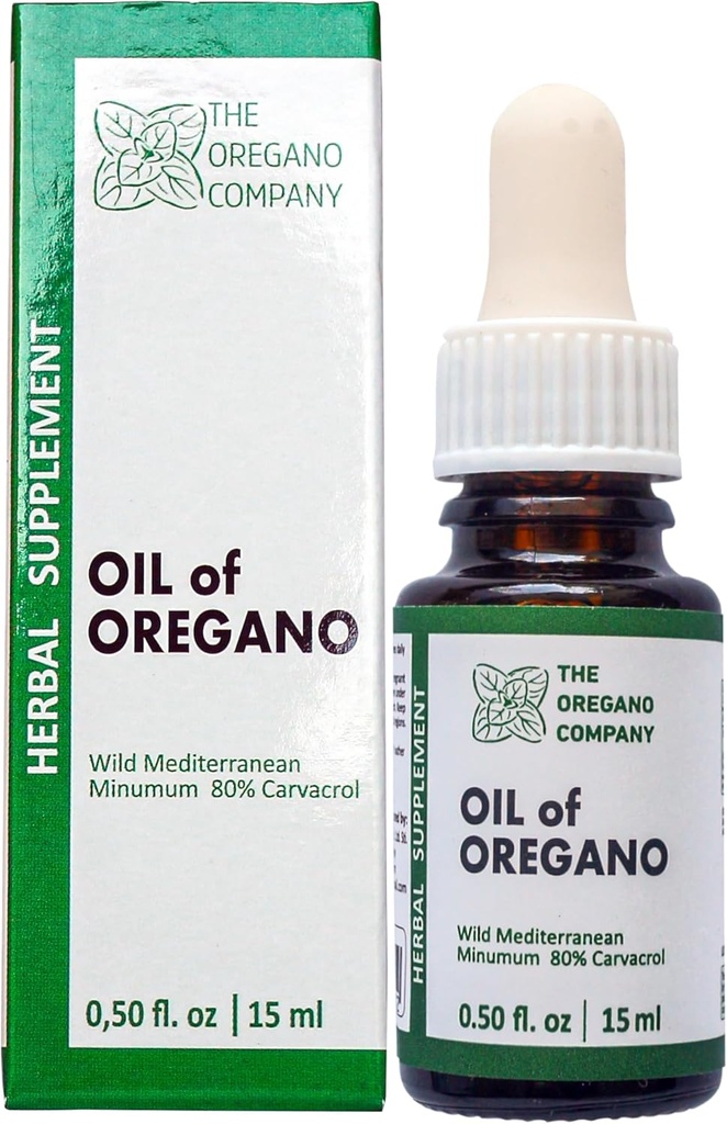 LA COMPAGNIE OREGANO- Huile d'Origan 0,50 fl. oz 15 ml Liquide, gouttes, végétalien, végétarien, Acéite De Origan, compléments alimentaires comestibles, puissance naturelle élevée de carvacrol, extrait d'huile d'Origan sauvage