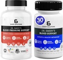 Gélules de soutien de la pression artérielle et du sang du Dr Emery Magnésium D3 Potassium CoQ10 B6 B9 B12 Vitamines Zinc végétalien sans sucre