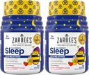 Gummies de sommeil des enfants de Zarbee avec la mélatonine, les Gummies de sommeil des enfants ne formant pas de habit travaillent avec des cycles de sommeil naturels pour promouvoir le sommeil pacifique, sans drogue, fraise naturelle, 60 ct (paquet de 2)
