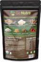 Go Nutra - Complément de champignons biologique 7, poudre de champignons de longue durée avec Lion, Chaga, Shiitake, Maitake, Reishi, Tremella et Cordyceps Champignon, Non-OGM, Sans gluten, Vegan, 4 oz