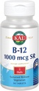 KAL B-12 1000 mcg Libération prolongée , Métabolisme sain, énergie, nerf et soutien des cellules du sang rouge , Végétarien , Laboratoire Vérifié , 50 comprimés