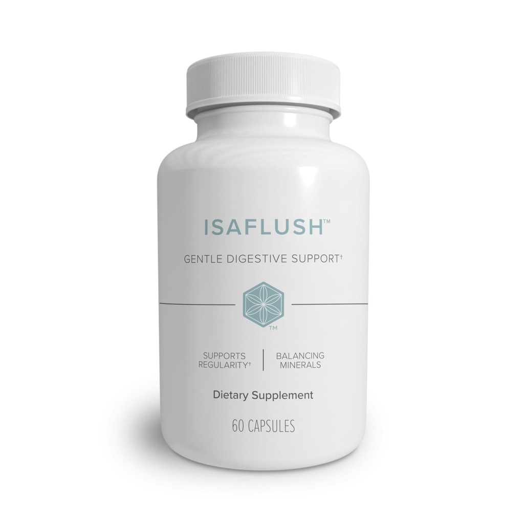IsaFlush IsaFlush - Support digestif doux avec minéraux équilibrés encourageant la régularité - Pas de laxatifs Harsh - 60 Capsules