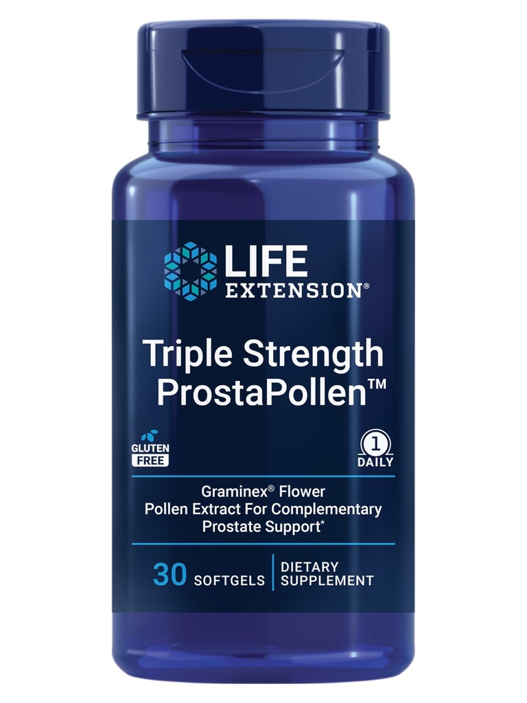 Life Extension Triple Strength ProstaPollenTM, Prostate Health, Prostate Function, Flower Pollen Extract, sans gluten, 30 softgels