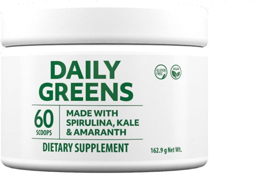Poudre par Market America avec Spiruline, Kale, Alfalfa, Blé Herbe, Barley Grass, Épinards Amaranth, Épinards, Brocoli, Beetroot, Fruits de cerise, Racine de carottes, Ginger Root, Bacillus coagulans