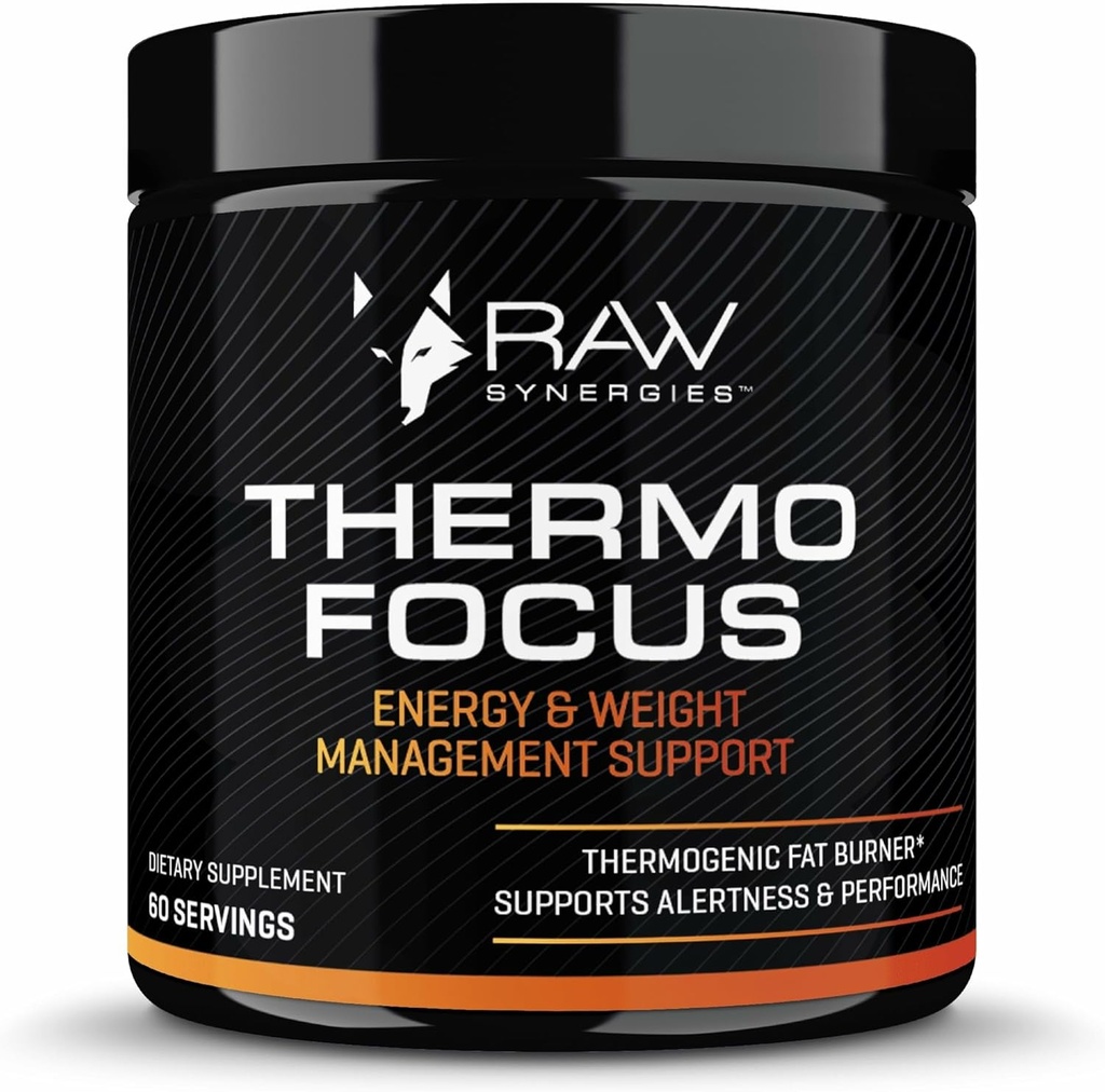 Thermo Focus - Clean Energy Supplement for Muscle, Mind & Metabolic Health Support - Powered by Nootropics - Long-Lasting Thermogenic - 60 Capsules