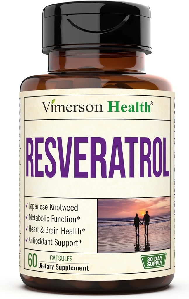 Capsules de Knotweed japonais - Supplément Resveratrol avec 1000mg de Knotweed japonais, Extrait de thé vert, Quercetin, Extrait de raisin. Antioxydant potentiel pour le vieillissement en santé et le soutien cardiovasculaire. 60 capsules