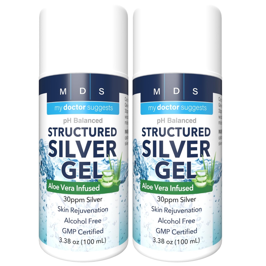 Gel colloïdal argenté avec Aloe Vera, 3,38 oz (paquet de 2)