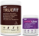 RSP NUTRITION Vegan AminoLean Pre Workout Energy (Acai 25 Servings) with TrueFit Protein Powder (Chocolate 2 LB)