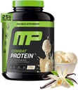 MusclePharm Combat Protéines Poudre, Vanille Flavor, Fuels Muscles pour des entraînements productifs, 5 Sources de protéines, y compris Whey Protein Isolate & Egg Albumin, Sans gluten, 4 lb, 52 portions