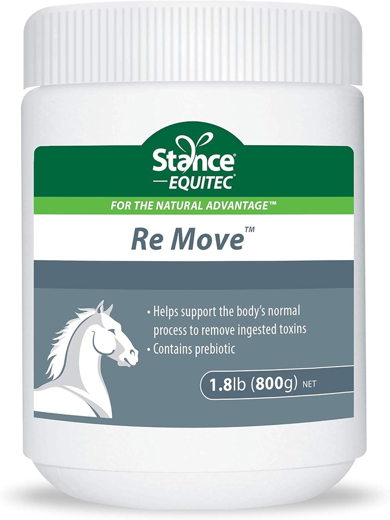 Stance Equitec Re Move - Suppléments pour chevaux qui soutiennent le processus normal du corps pour éliminer les toxines ingérées, contient des probiotiques - 1,5 lb