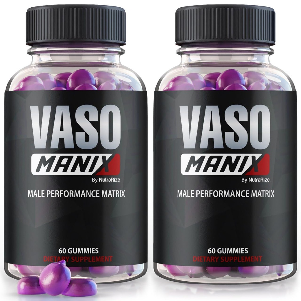 (2 Pack) VasoManix Gummies, Vaso Manix Supplément Homme Classique, Toute la formule naturelle pour les hommes, Gummy Premium pour soutenir la performance, la confiance et la santé globale, Avis officiels (120 Gummys)