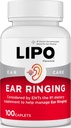 Relief Lipo-Flavonoïde Plus Acouphène - Médecin-Recommandé pour les oreilles à sonnerie - Complexe bioflavonoïde de citron prouvé cliniquement avec des vitamines C, B1, B2, B6, B12 et Calcium - 100 Caplets