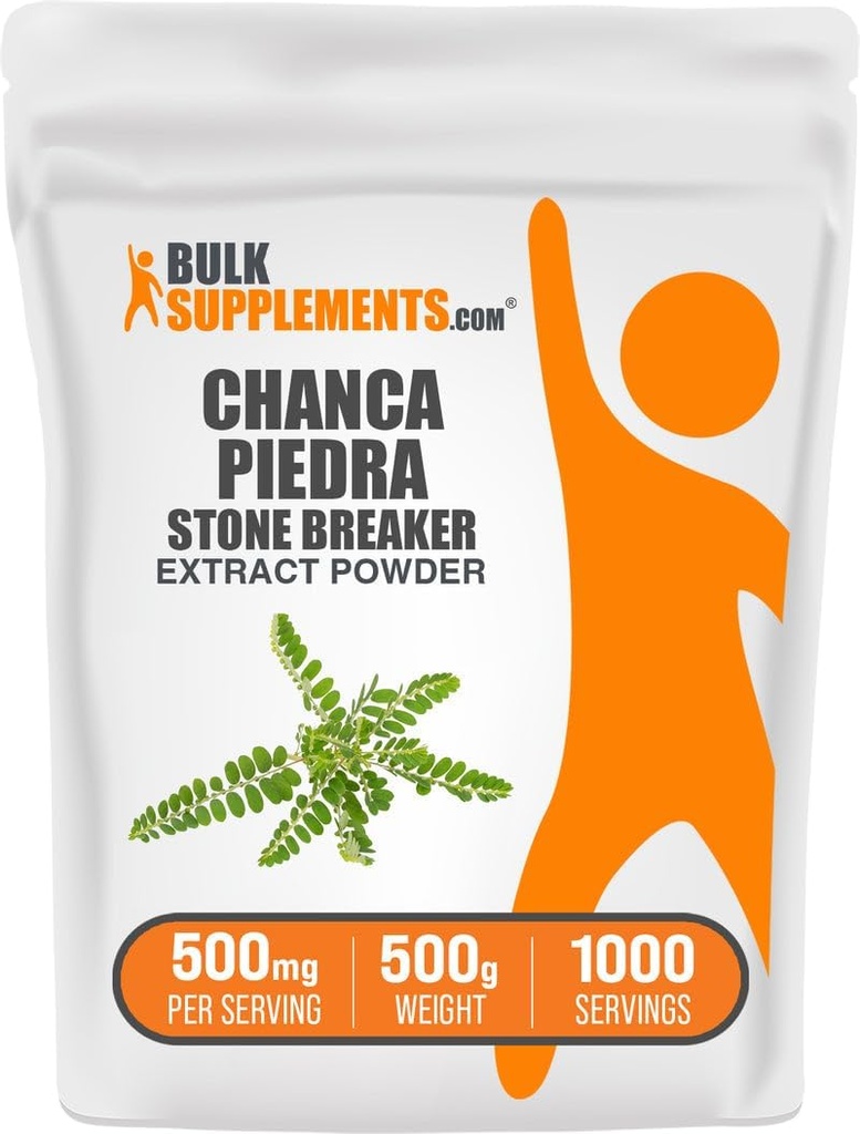 BulkSupplements.com Chanca Piedra Extract Powder - Chanca Piedra Stone Breaker, Kidney Support Supplement - Vegan & Gluten Free, 500mg per Serving, 500g (1.1 lbs) (Pack of 1)