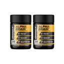ONNIT Alpha Cerveau Premium Supplément Cerveau Nootropique pour hommes et femmes - Capsules de Focus sans caféine pour la concentration, la clarté mentale et le soutien de la mémoire - Cat's Claw, Bacopa, Oat Straw (30ct 2-Pack)