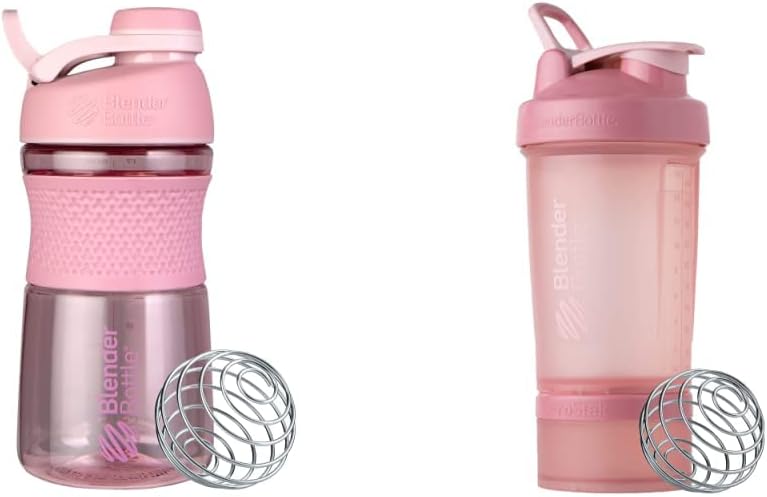 BlenderBottle SportMixer Shaker Bottle and ProStak System for Protein Shakes and Supplement Storage