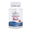 Nordic Naturals Vitamine D3 + K2 Gummées, grenade - 60 Gummées - 1000 UI Vitamine D3 + 45 mcg K2 - Grand goût - Santé osseuse, favorise la fonction musculaire saine - Non-OGM - 60 portions
