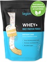 LÉGION Whey+ Protein Whey Isolate from Grass Fed Vows - Whey Protein Isolate Poudre à faible teneur en calories, non-OGM, sans sucre, sans lactose et sans gluten, toutes les protéines naturelles en poudre pour hommes et femmes (60 portions)