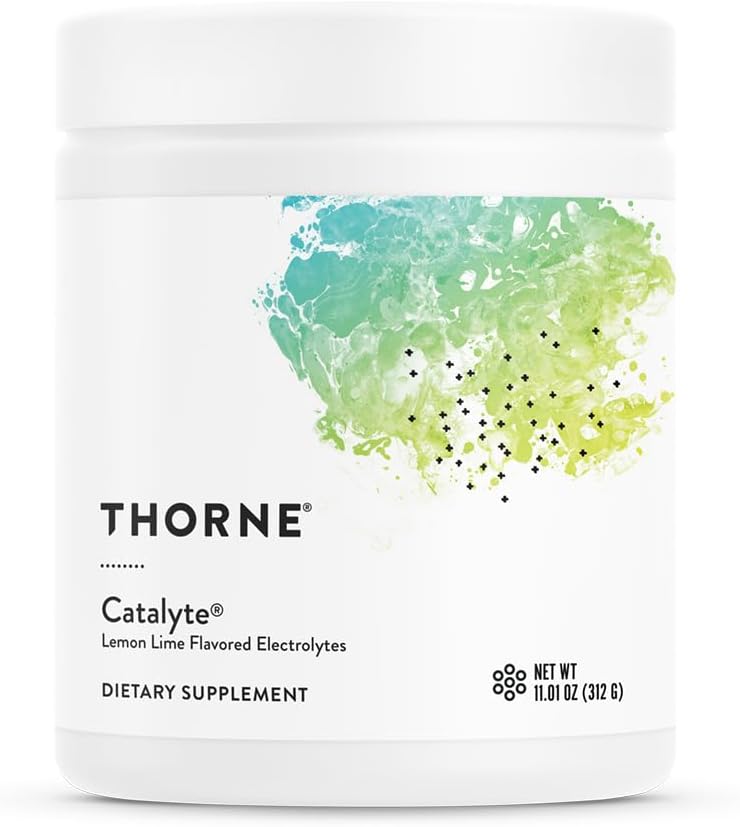 THORNE - Catalyte - Supplément pour la reconstitution des électrolytes et la restauration de l'énergie* - Pas d'édulcorants artificiels - Certifié NSF pour Sport- Citron Lime - 11.01 Oz