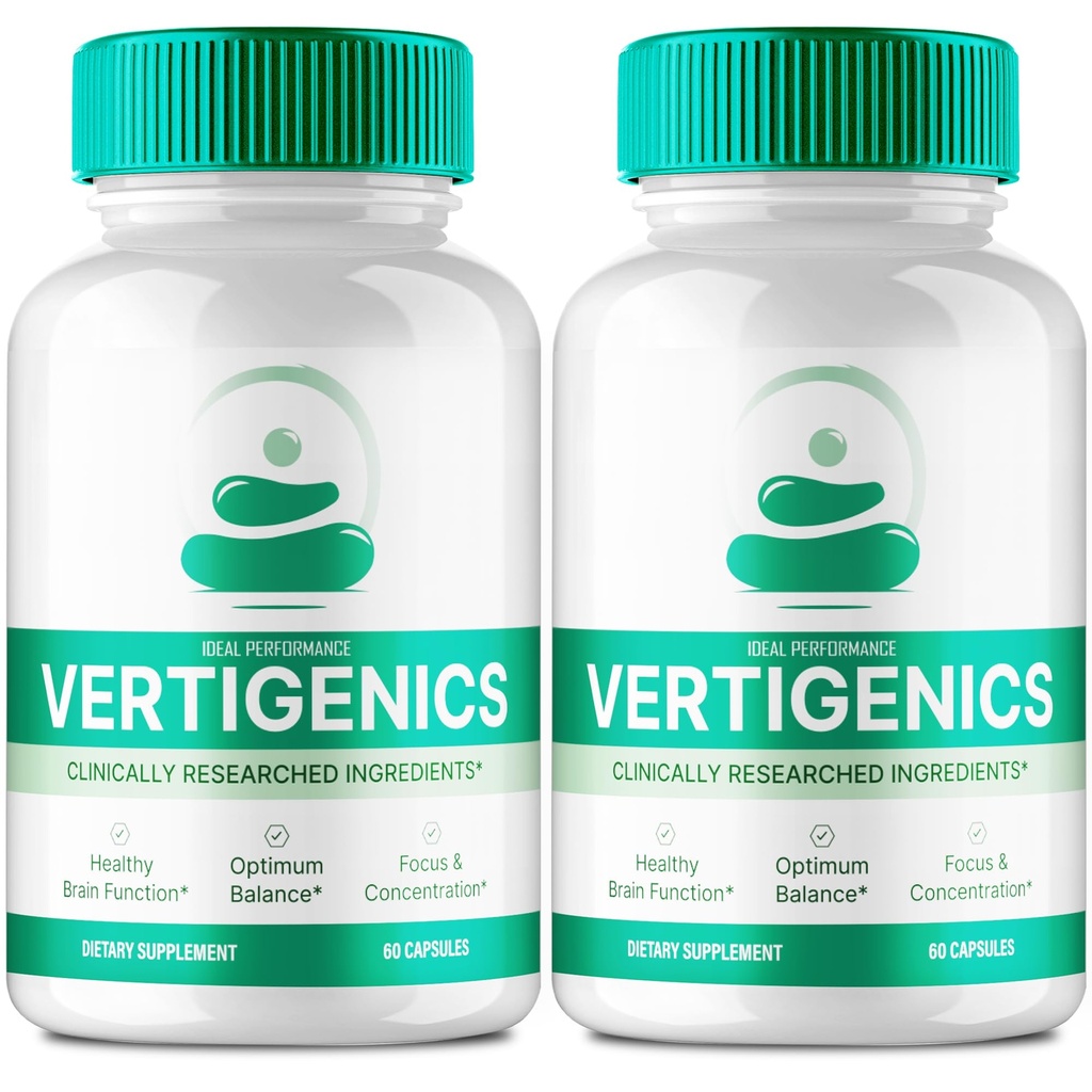 Vertigenics Cerveau Suppléments pour la mémoire et les capsules de focus, Vertigenics Advanced Formula Brain Health Support - Maximum Strength Nootropics Verti Genics Tous les avis de soutien naturel (2 Pack)