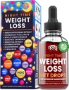 Night Time Weight Loss Diet Drops - Appetite Control, Fat Burner, Metabolism Booster - Apple Cider Vinegar - Cinnamon - Cayenne Pepper