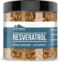 Éléments terriens Resvératrol 200 Capsules, pures et non diluées, sans additifs