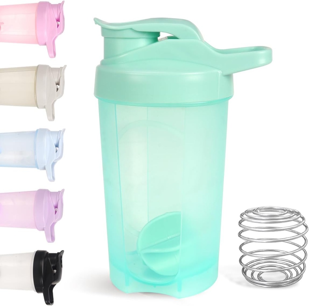 D.Y.A 16oz Shaker bouteille, fuite preuve Sport Shaker pour les shakes protéiques, préentraînement et voyage, sans BPA, vert, 16oz/500ml