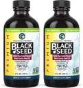 Amazing Herbs Huile de Graine Noire Premium - Sans gluten, non OGM, Nigella pressée à froid Sativa aide à la santé digestive, le soutien immunitaire, la fonction cérébrale - 8 Fl Oz (paquet de 2)