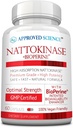 Sciences approuvées Nattokinase - 4 000 UF - 200 mg - Sans vitamine K2 - Contient de la biopérine - Approvisionnement d'un mois - Vegan, non-OGM - 60 capsules