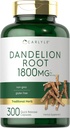Carlyle Dandelion Root, 1800mg, 300 capsules, supplément sans gluten