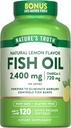 La vérité de la nature Huile de poisson 2400mg.120 libération rapide Softgels.