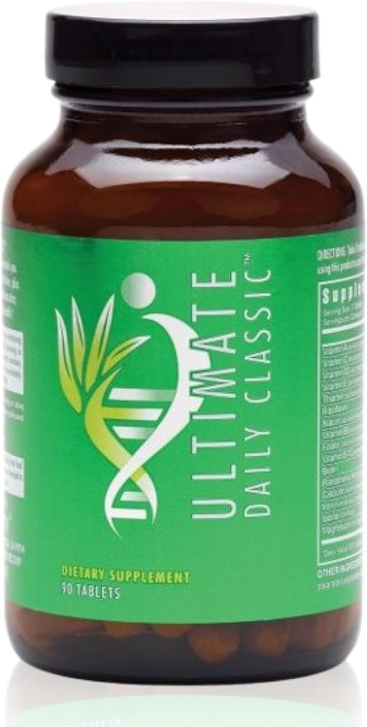 Youngevity Ultimate Daily Classic – Multivitamine aux vitamines essentielles, minéraux, acides aminés et botaniques antioxydants – soutient la santé cardiovasculaire, cérébrale, osseuse et articulaire – 90 comprimés