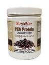 Poudre de protéines de pois - non sucré - Cappuccino avec poudre de café et extrait de vanille, sans soja, non-OGM 17,6 oz