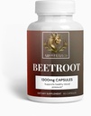Supplément à base de plantes de betterave, 60 gélules - Pression artérielle, Soutien de la santé cardiovasculaire, Vegan, 1300mg