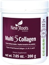 Nouveau supplément de poudre de collagène multi5 (types I, II, III, V et X) collagène hydrolysé - sans lait et sans gluten - 12g par portion - 7,05 oz