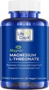 Gélules de magnésium L-Thréonate, forme originale brevetée MagteinTM de magnésium (Mg), améliorer la mémoire, la cognition et la qualité du sommeil (90 capsules)