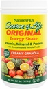 NaturesPlus Source d'énergie vitale Shake - 2,2 lbs Poudre de multivitamines, minéraux et protéines - Granola Flavor - Remplacement de repas entiers - Non-OGM, végétarien, sans gluten - 26 portions