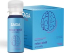 SAGA Organic Relaxation Shots Contient des Adaptogènes et des Champignons - Lion's Mane & Kava.